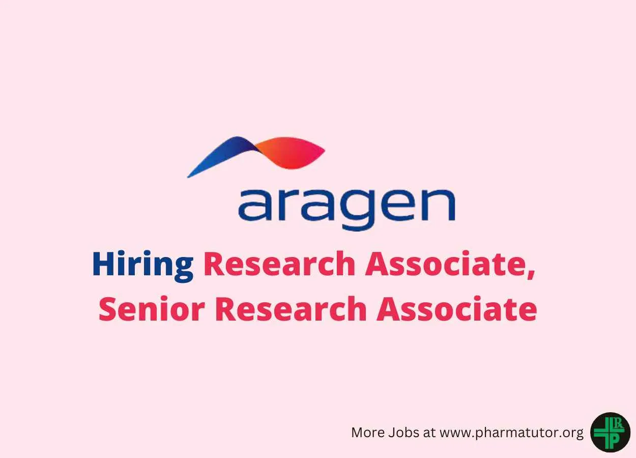 Hiring Research Associate, Senior Research Associate at Aragen