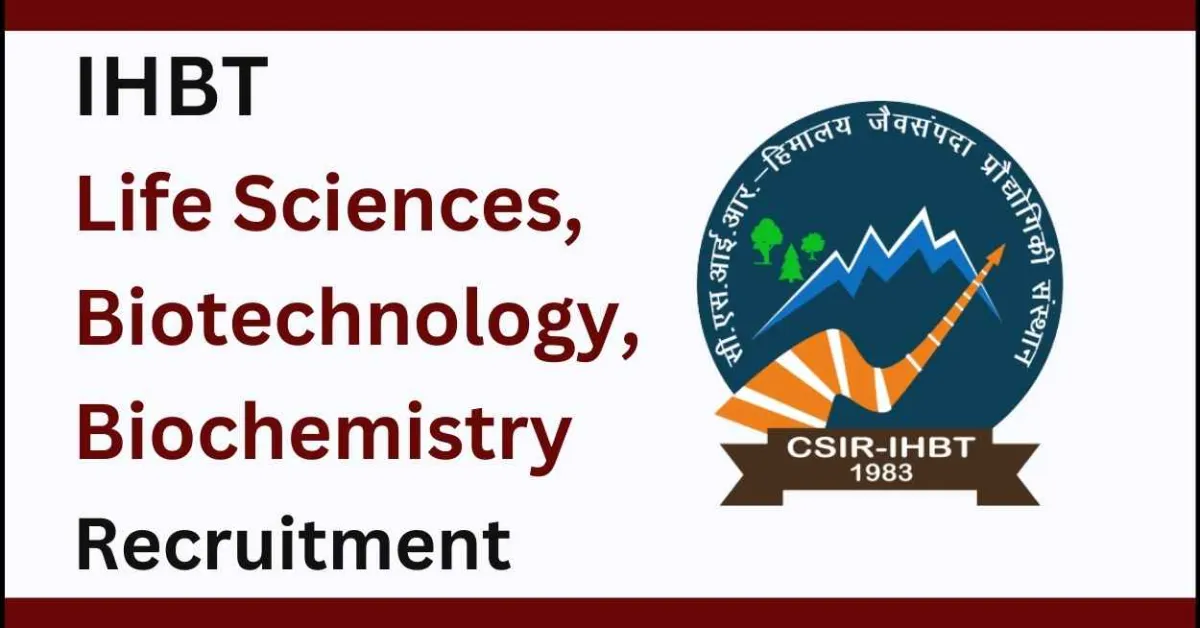 IHBT Life Sciences, Biotechnology, Biochemistry Recruitment