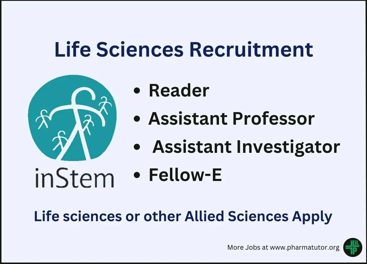 Life Sciences Recruitment at Institute for Stem Cell Science & Regenerative Medicine