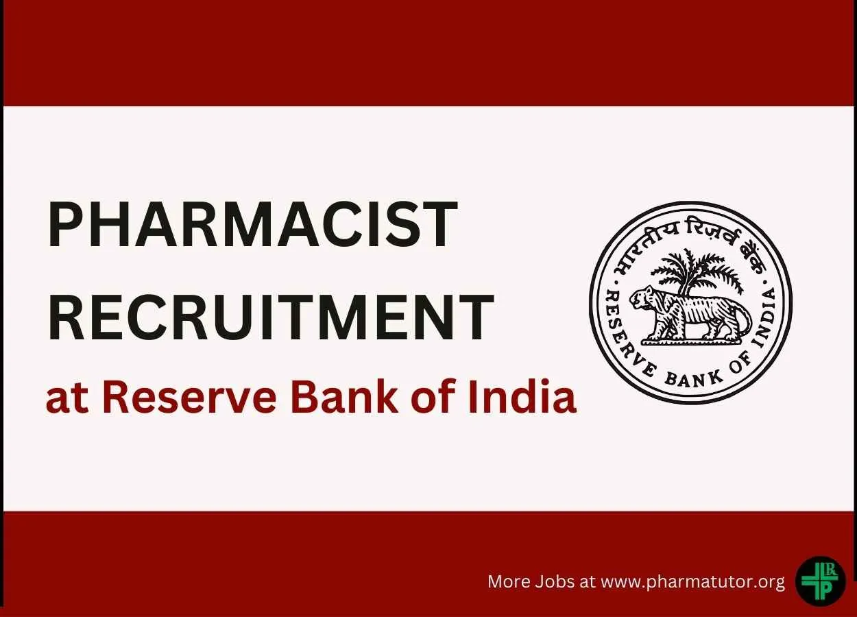 Opportunity for Pharmacist to Join Reserve Bank of India