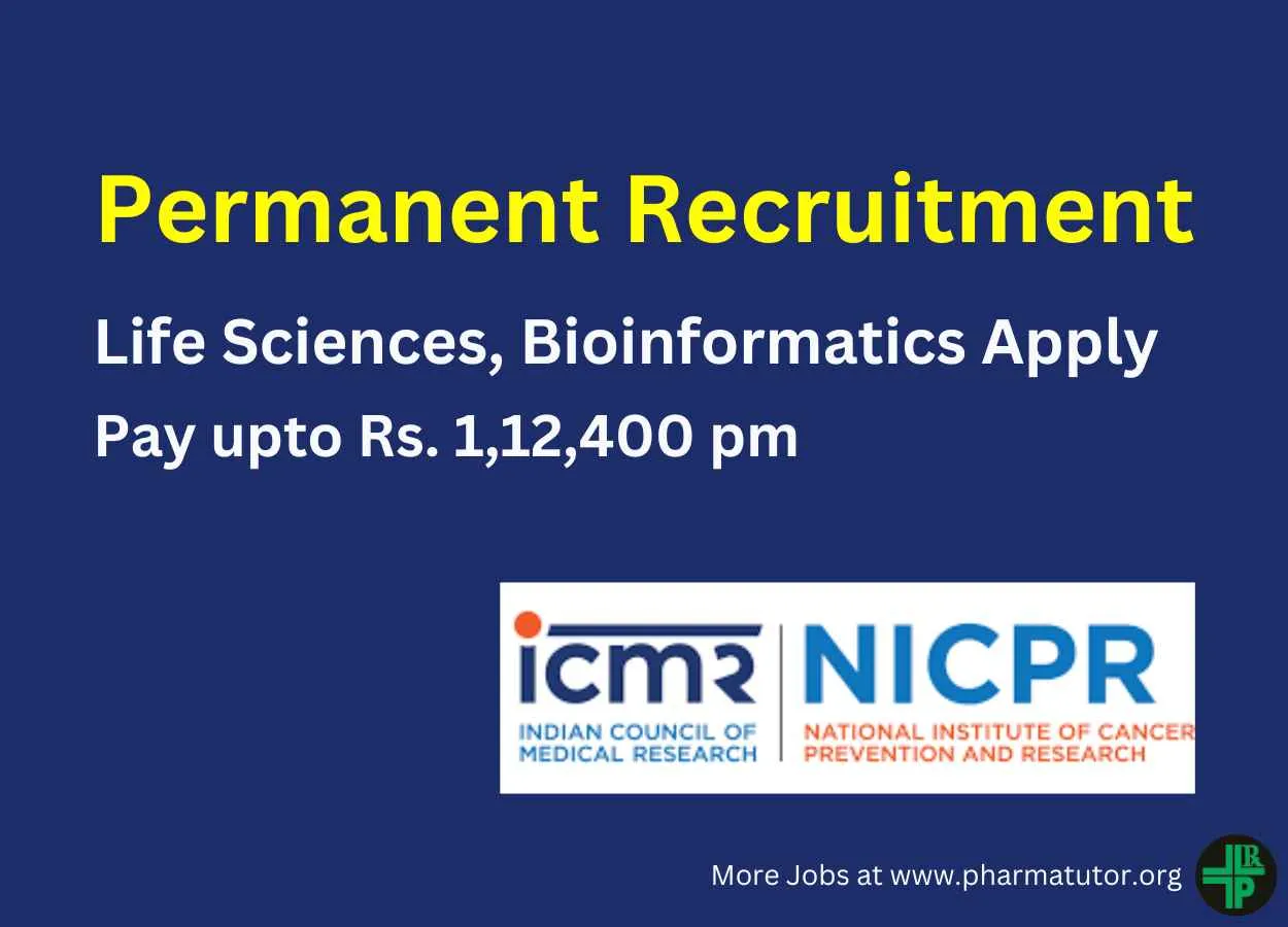 Permanent Posts for Life Sciences, Bioinformatics at NICPR