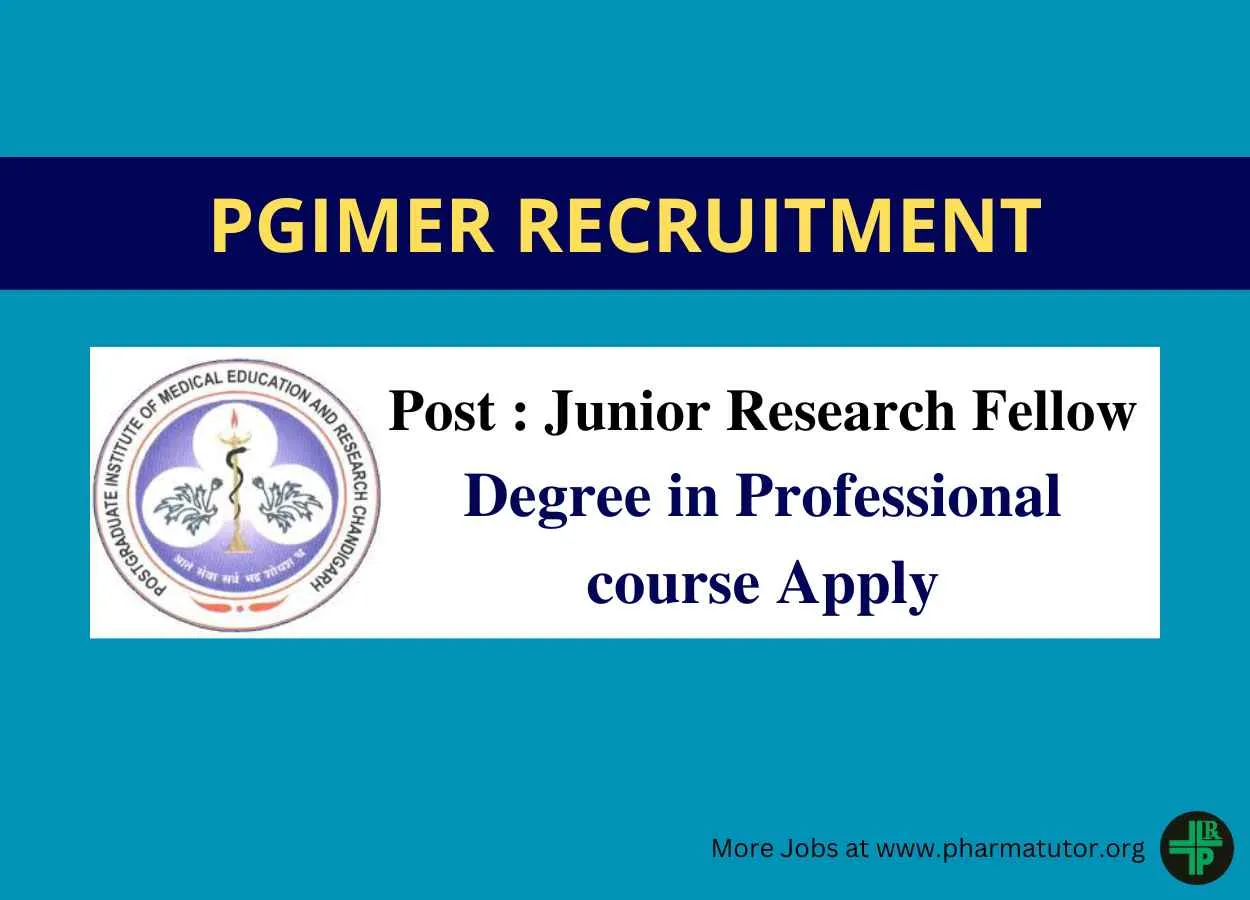 Vacancy for Junior Research Fellow at PGIMER