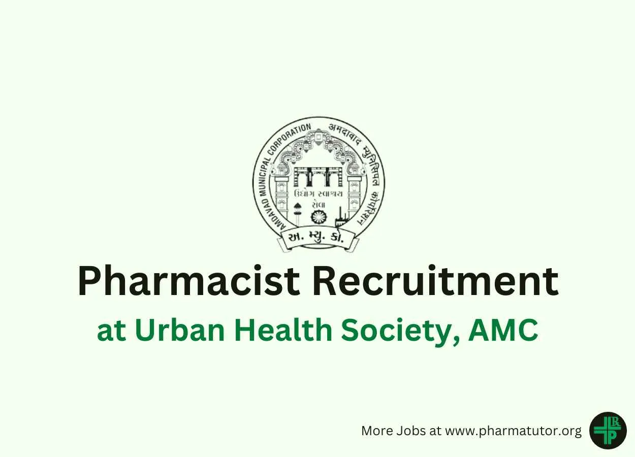 Vacancy for Pharmacist at Urban Health Society