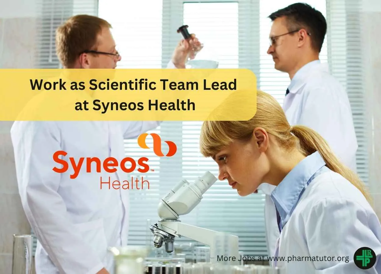 Work as Scientific Team Lead at Syneos Health