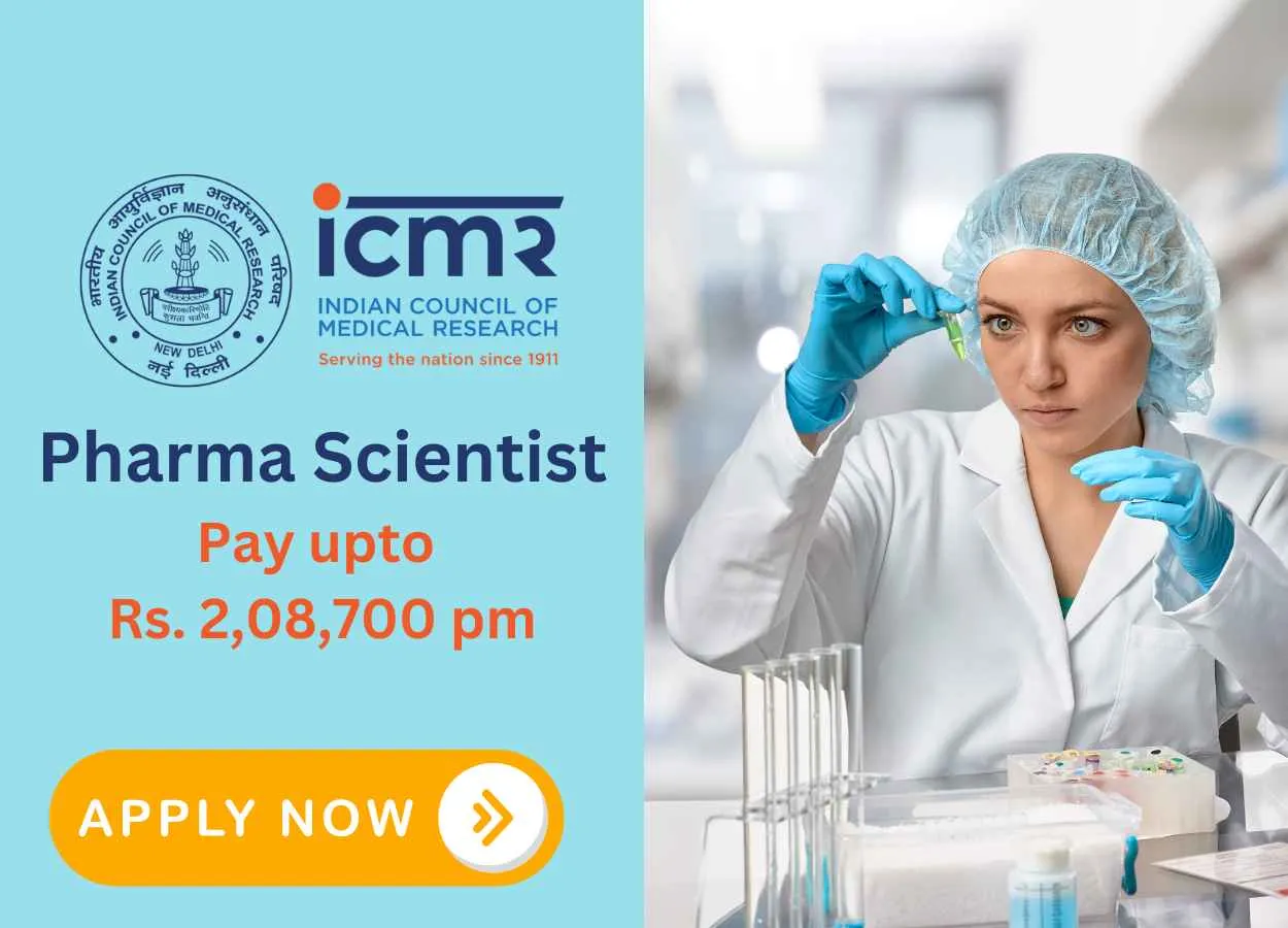 Apply Online for Pharma Scientist at ICMR