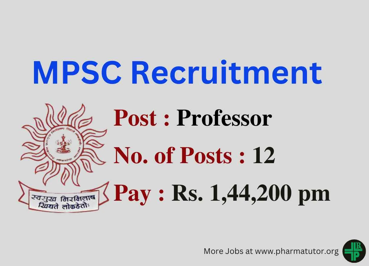 Apply Online for Professor at Government College of Pharmacy