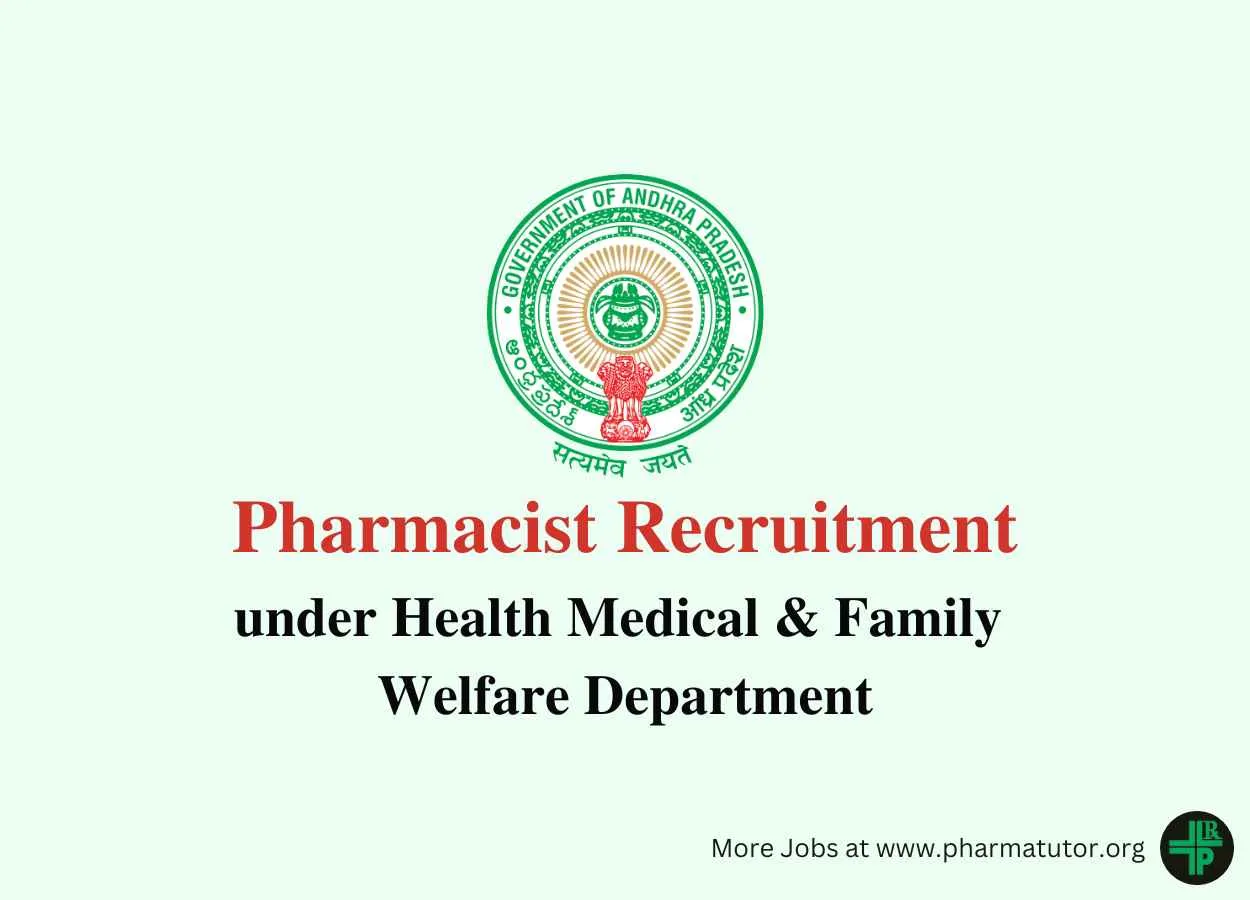 Job for Pharmacist under Health Medical & Family Welfare Department