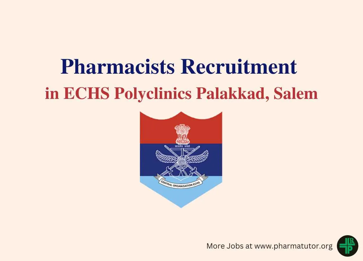 Job for Pharmacists in ECHS Polyclinics