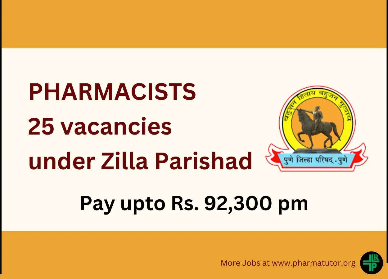 Job for Pharmacists under Zilla Parishad Pune