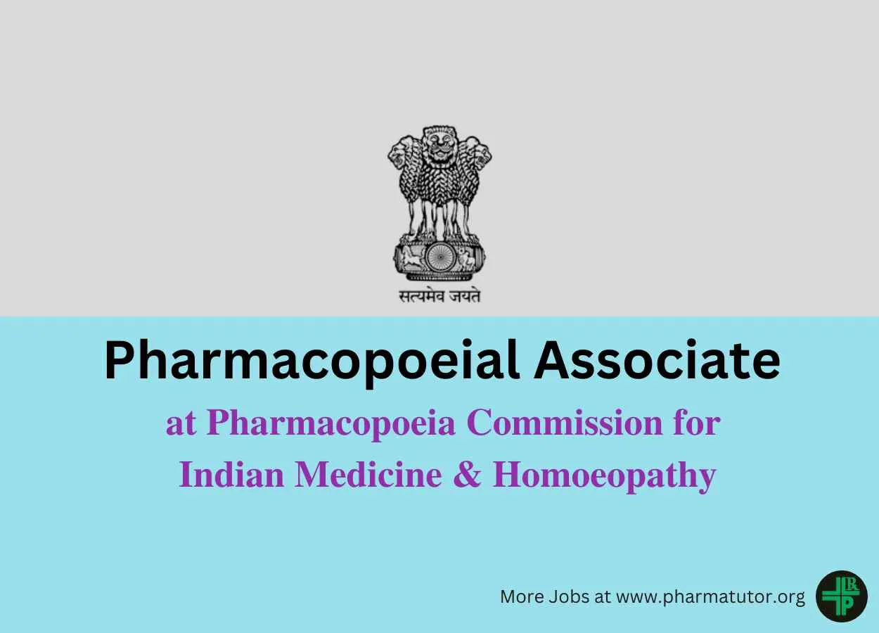 Job for Pharmacopoeial Associate at PCIM&H