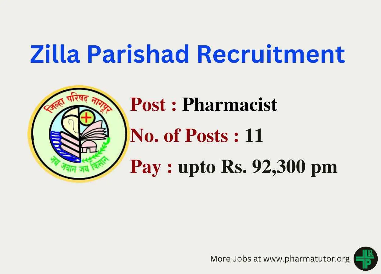 Job openings for Pharmacists at Zilla Parishad