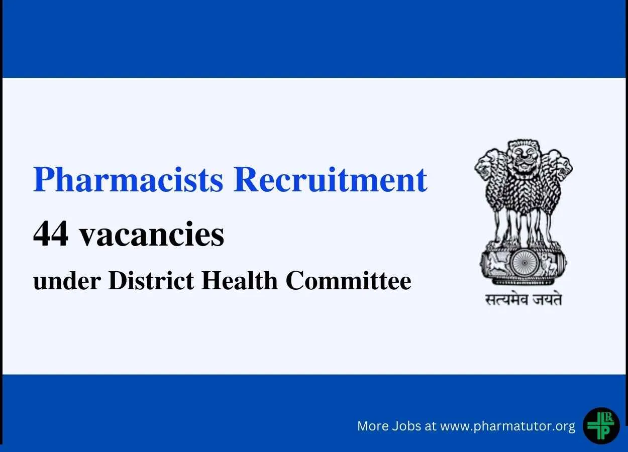 Job openings for Pharmacists under District Health Committee