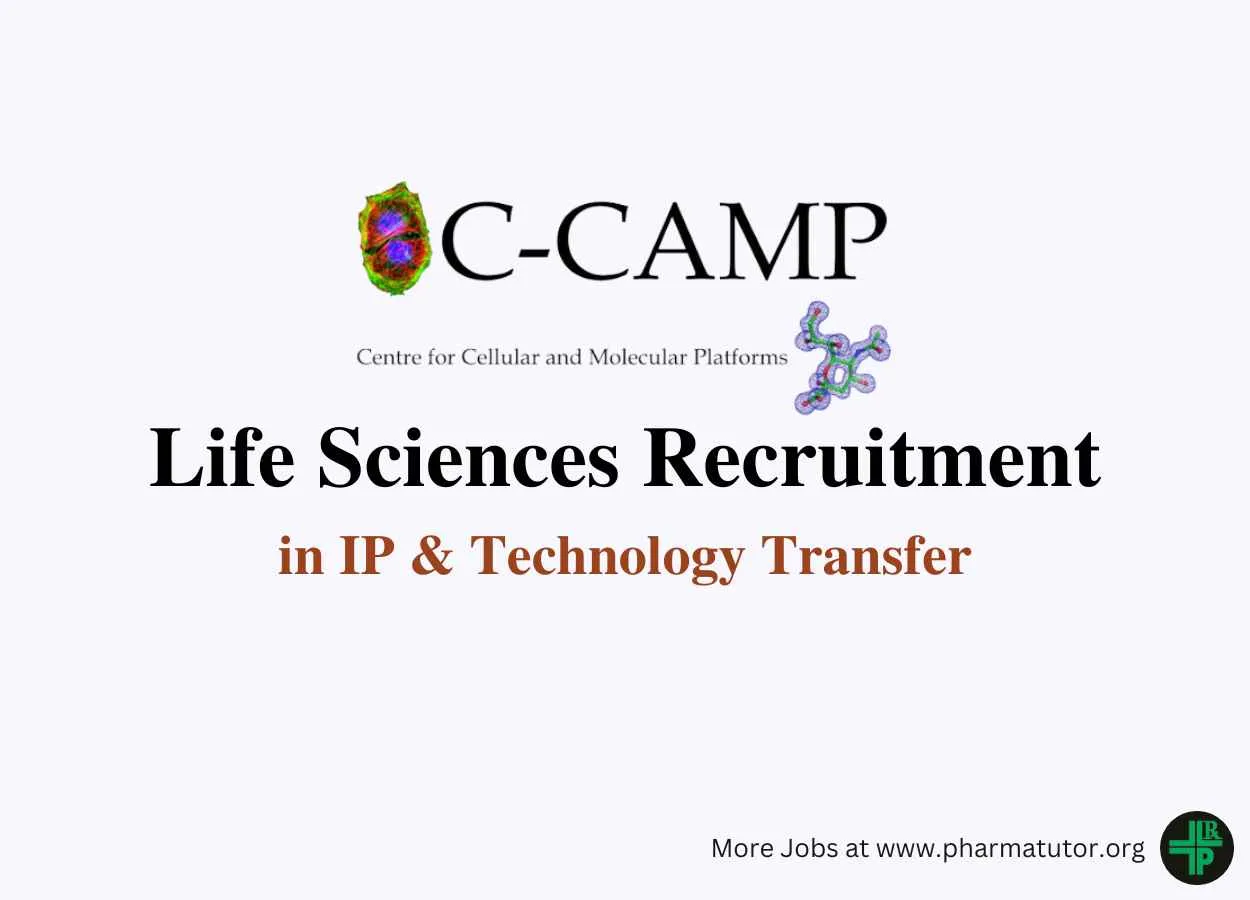 Life Sciences Recruitment in IP & Technology Transfer at C-CAMP