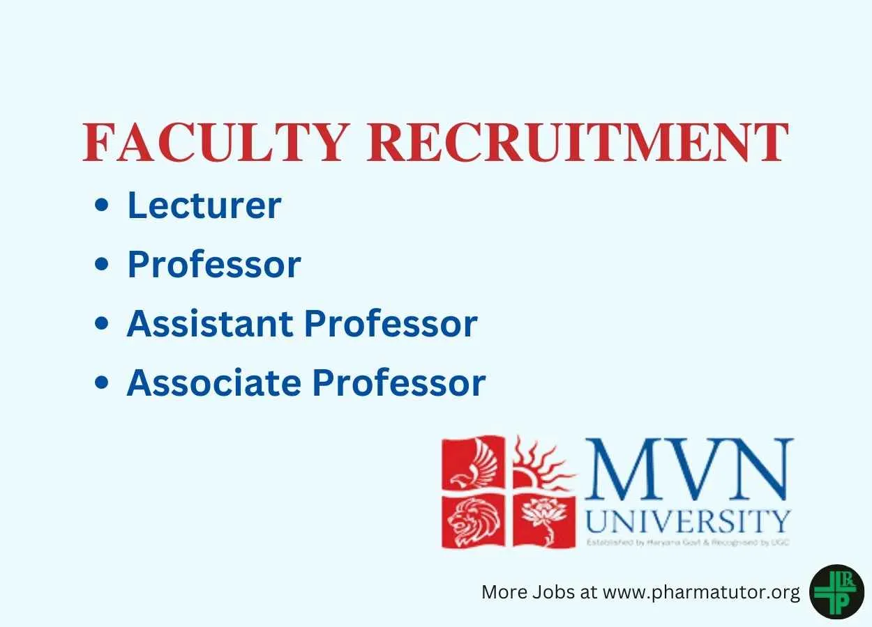 MVN University Hiring Lecturer, Assistant Professor, Associate Professor, Professor