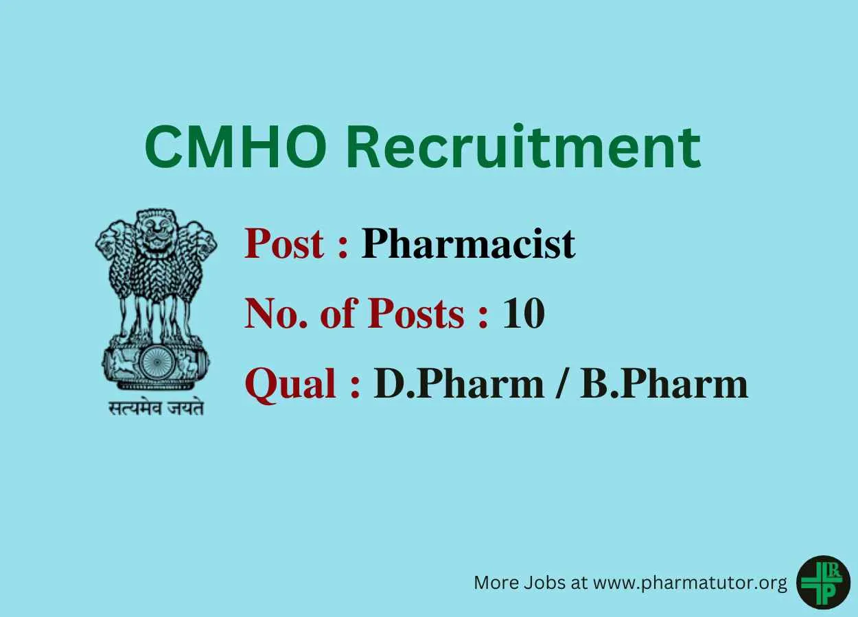Pharmacists Recruitment under Office of the Chief Medical and Health Officer
