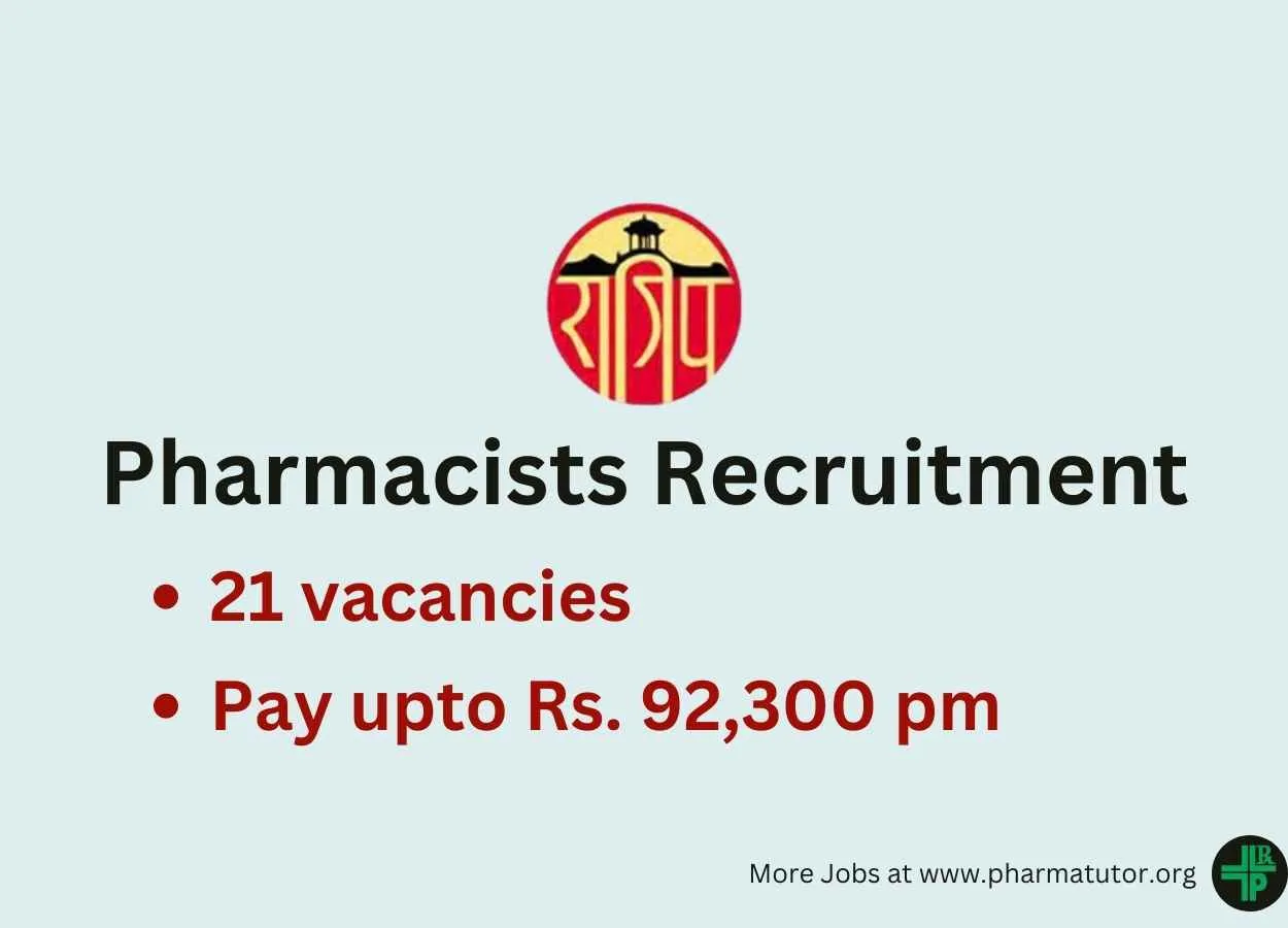Recruitment for Pharmacists at Zilla Parishad