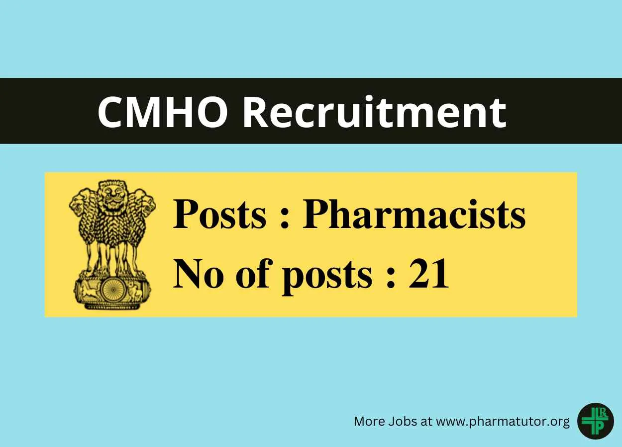 Recruitment for Pharmacists under Office of the CMHO