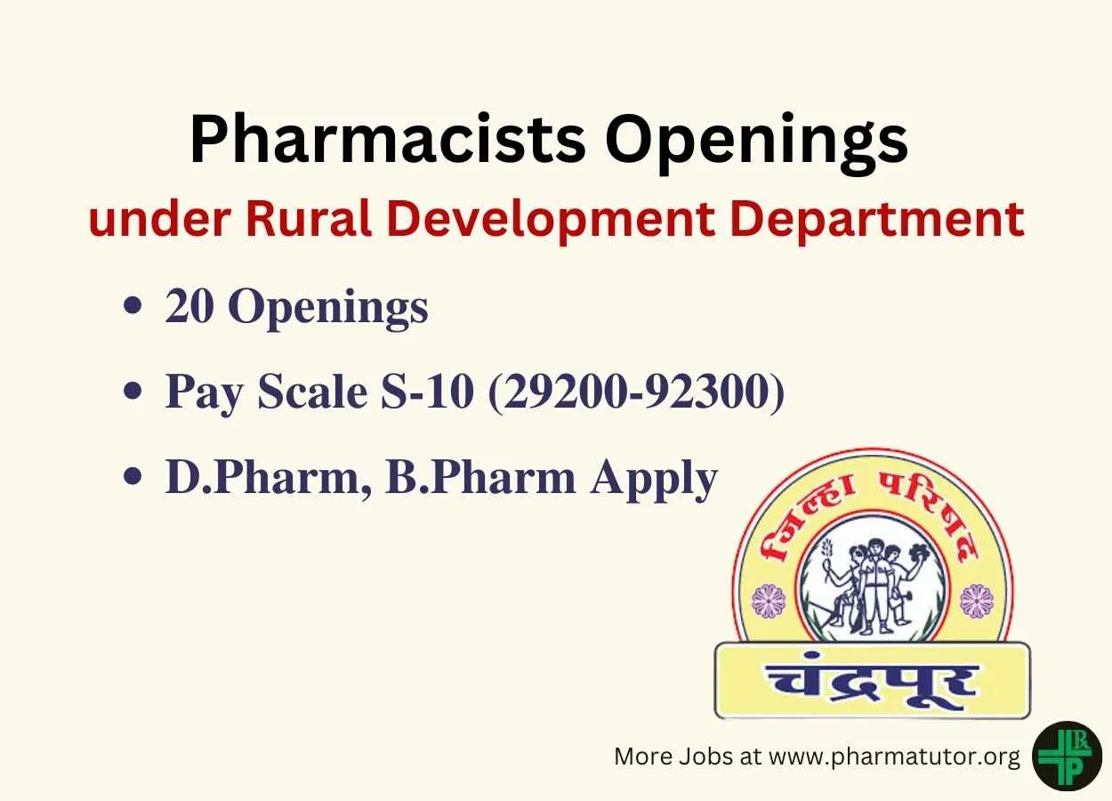 Recruitment for Pharmacists under Rural Development Department