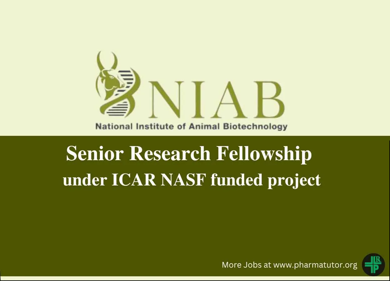 Senior Research Fellowship under ICAR NASF funded project at NIAB
