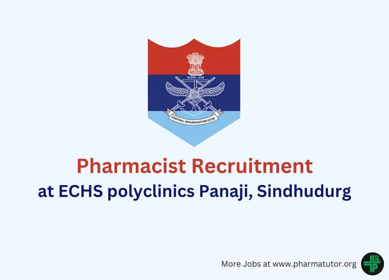 Vacancy for Pharmacist under Ministry of Defence