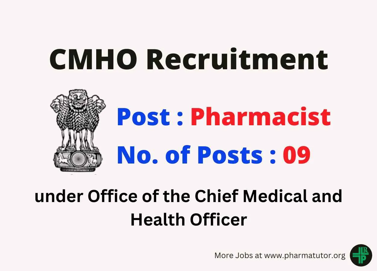 Vacancy for Pharmacists under Office of the CMHO