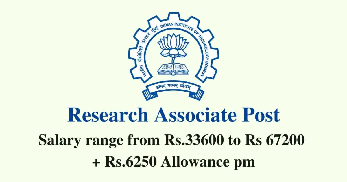 Vacancy for Research Associate at Indian Institute of Technology