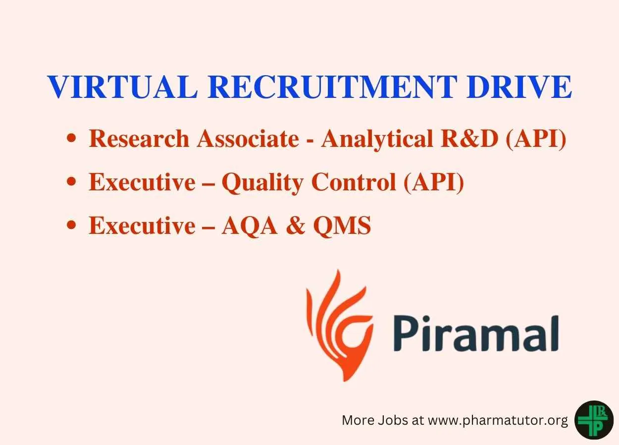 Piramal Virtual Recruitment Drive
