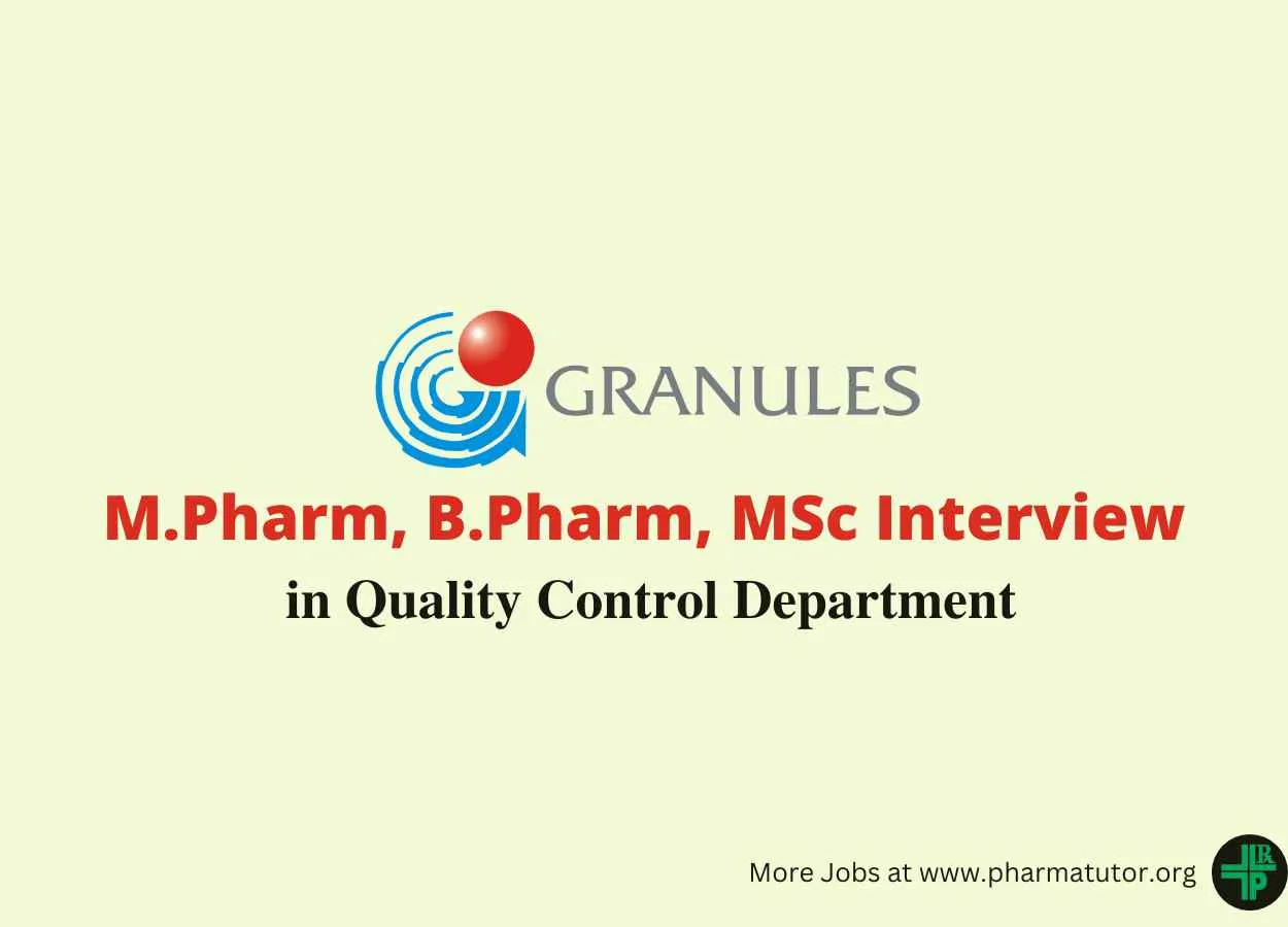 Walk In Drive for Quality Control at Granules India