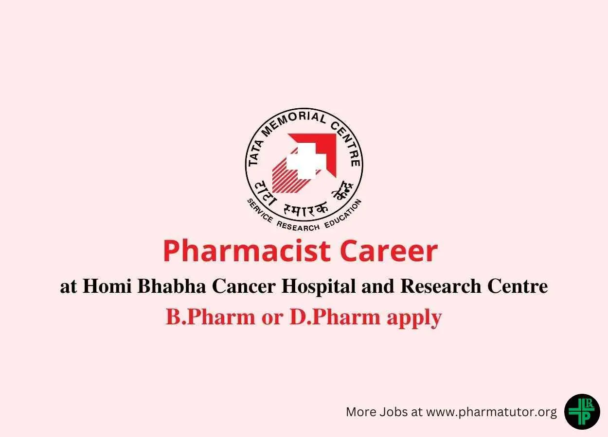 Walk in for Pharmacist at Homi Bhabha Cancer Hospital and Research Centre