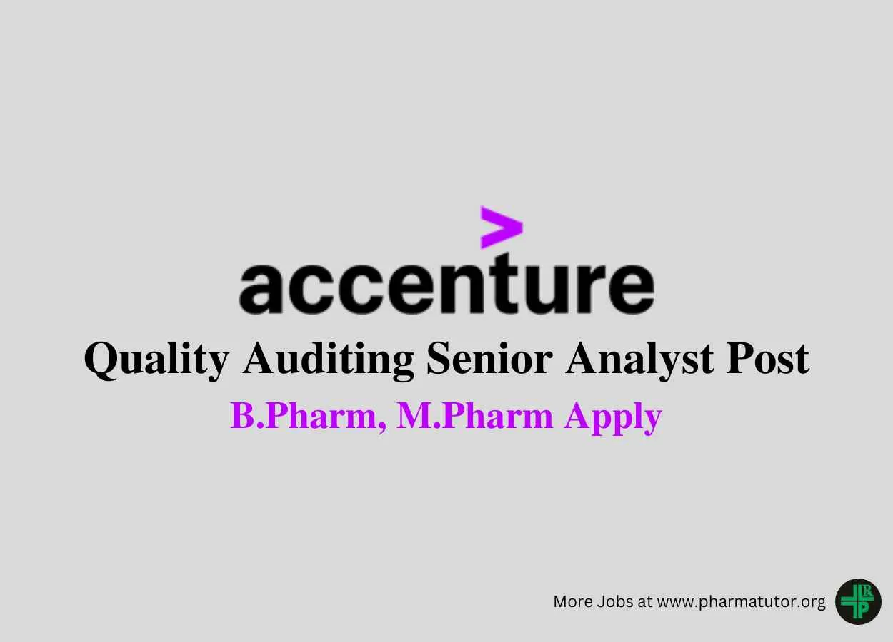Accenture looking for Quality Auditing Senior Analyst