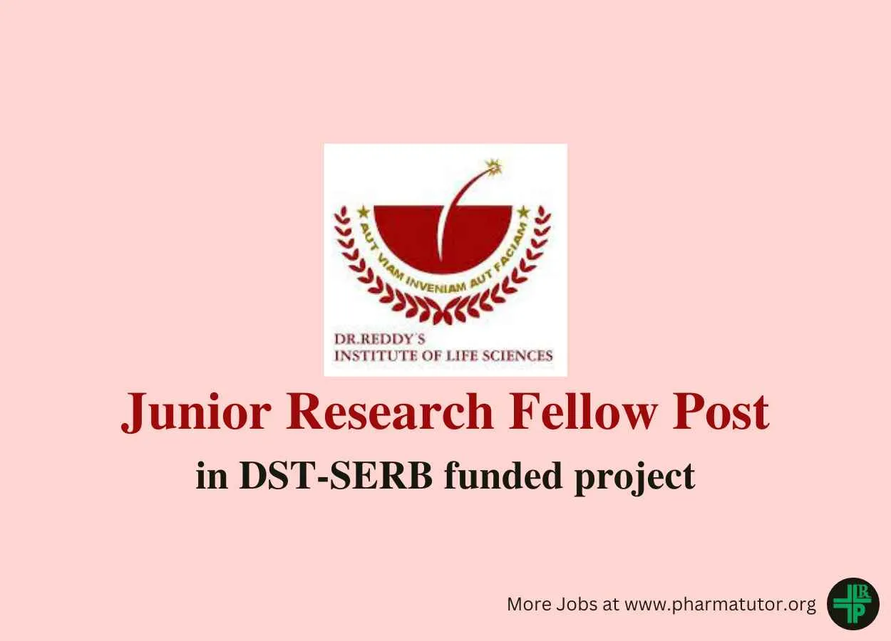 Applications are invited for JRF in DST-SERB funded project at DRILS