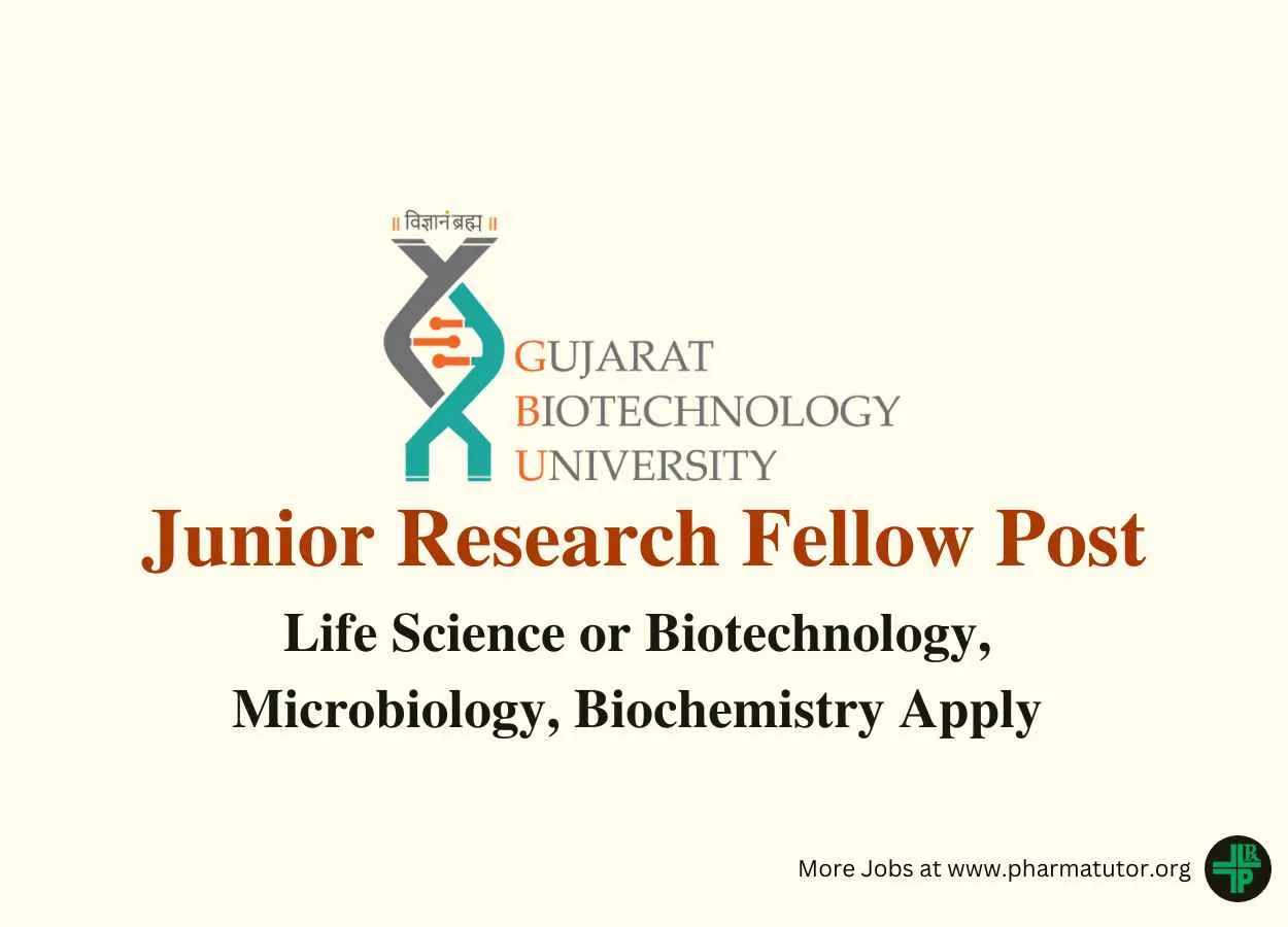Apply Online for Junior Research Fellow at Gujarat Biotechnology University