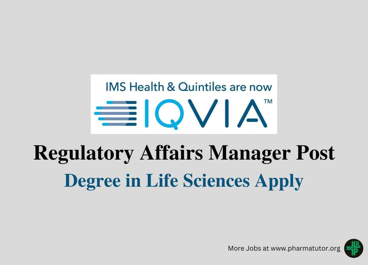 Career as Regulatory Affairs Manager at IQVIA