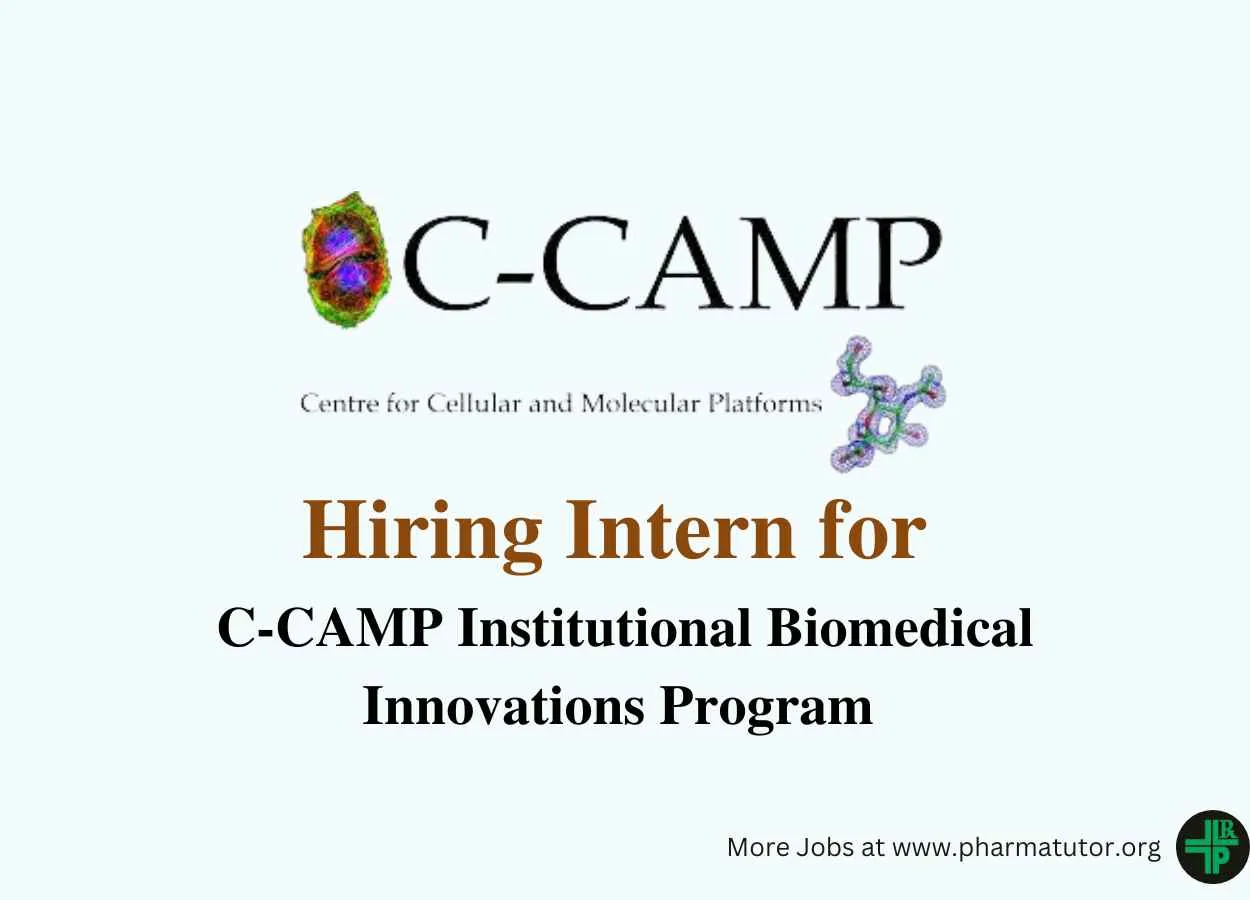 Hiring Intern for C-CAMP Institutional Biomedical Innovations Program