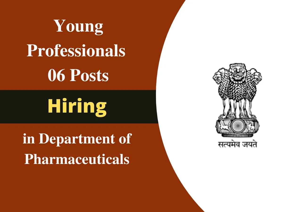 Hiring of Young Professionals in Department of Pharmaceuticals