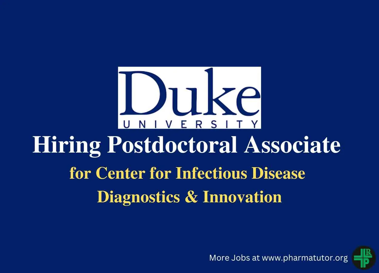 Hiring Postdoctoral Associate for Center for Infectious Disease Diagnostics & Innovation