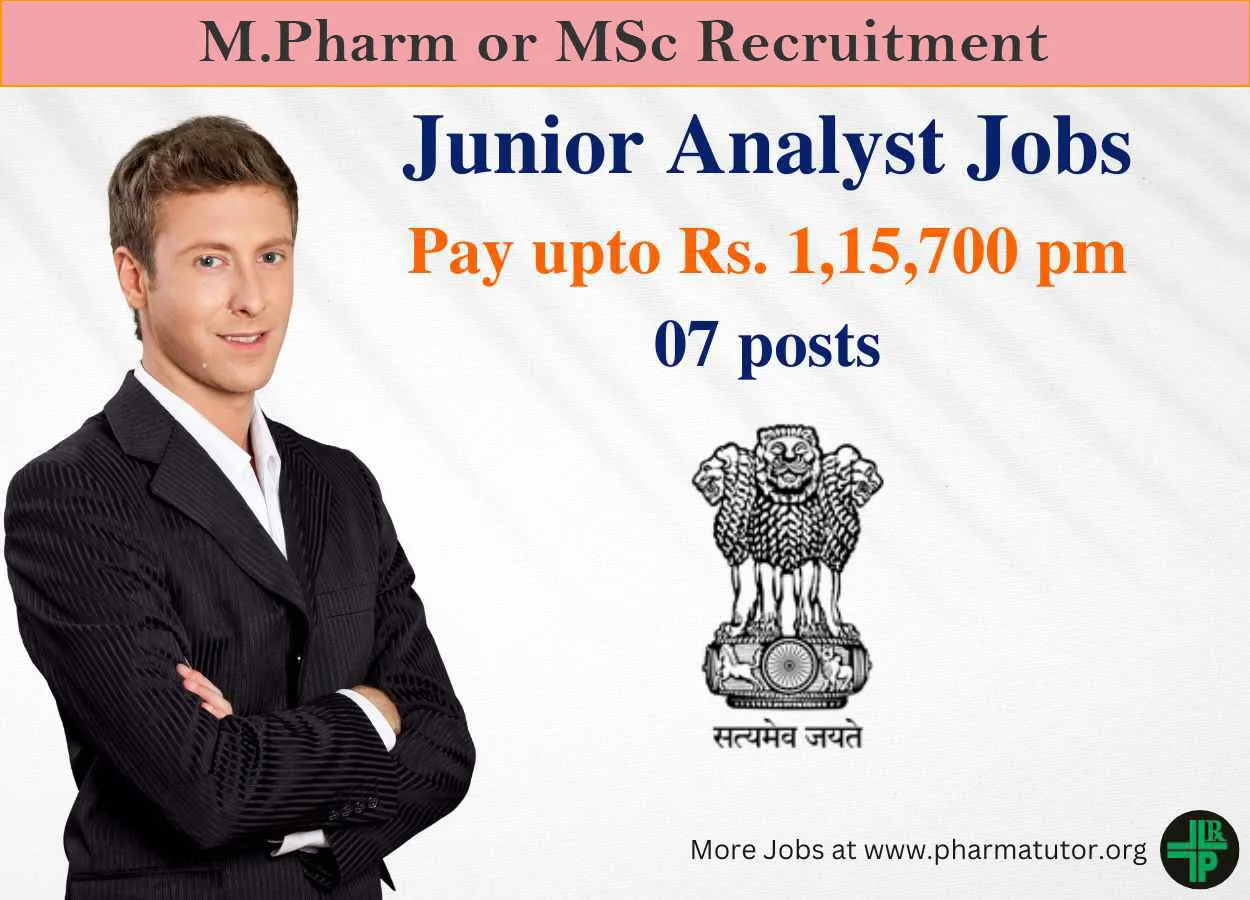 Job for Junior Analyst in the Drugs Testing Laboratory