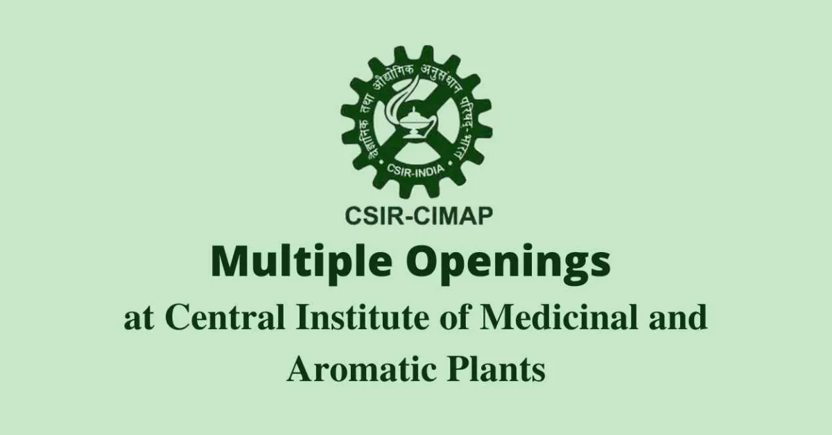 Multiple Openings at Central Institute of Medicinal and Aromatic Plants