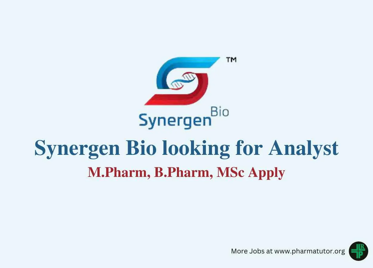 Synergen Bio looking for Analyst