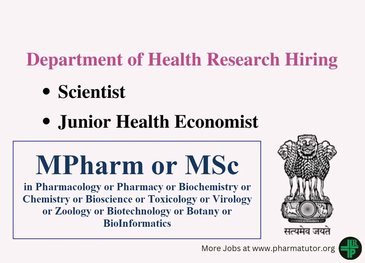 Vacancy for Scientist, Junior Health Economist in the Department of Health Research