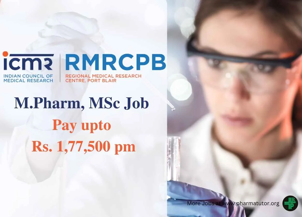 Work as Technical Officer at Regional Medical Research Centre