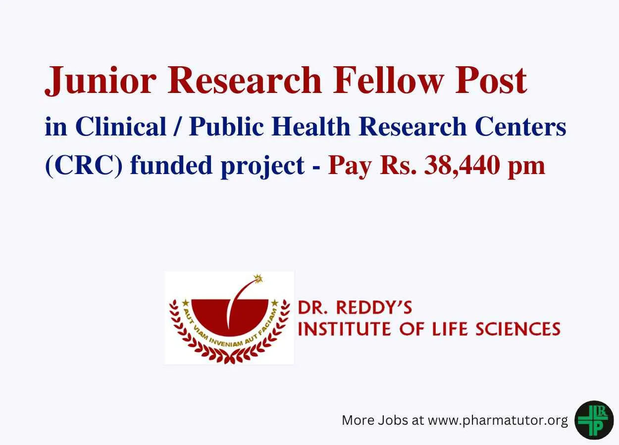Applications are invited for Junior Research Fellow at DRILS