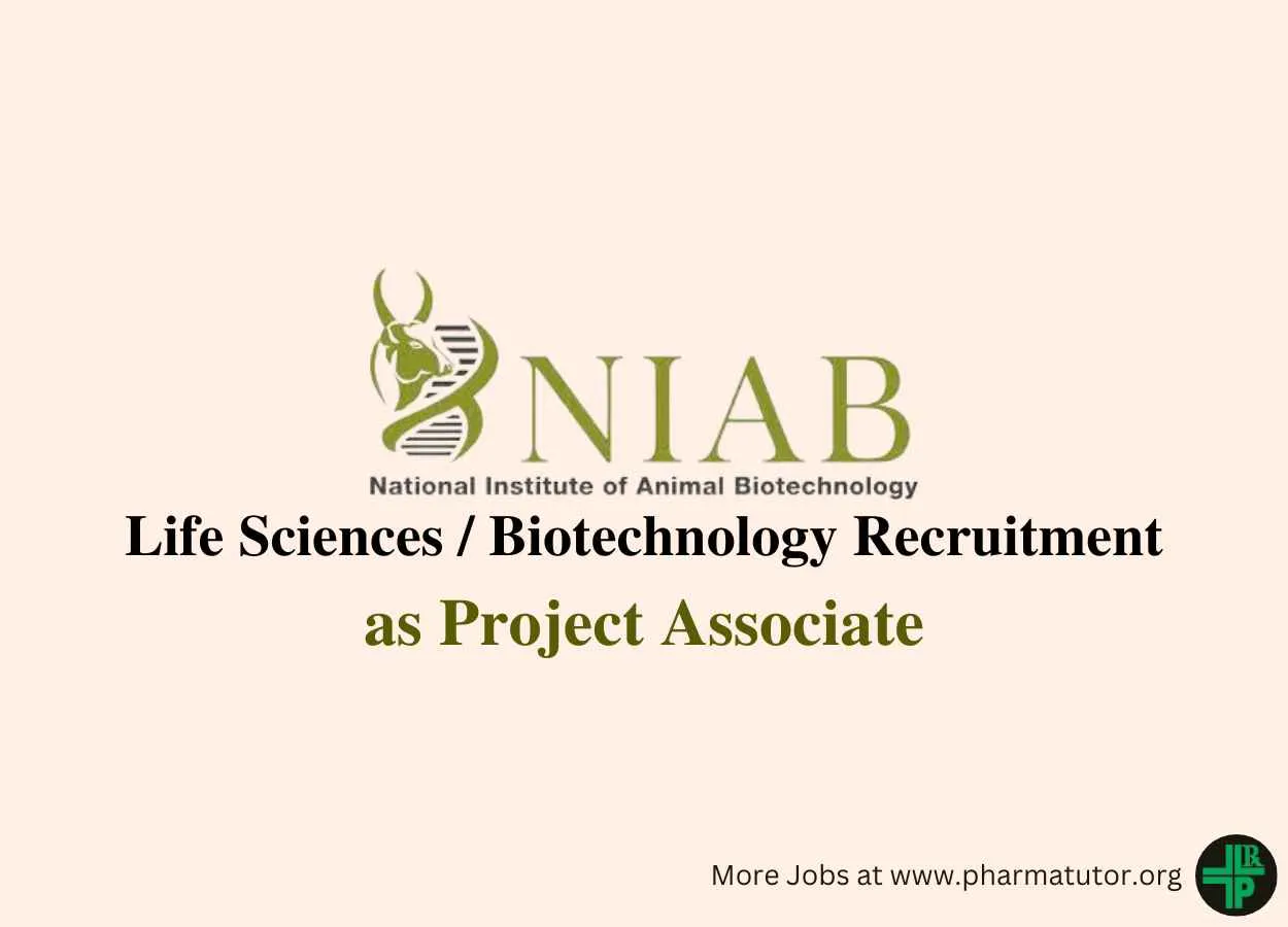Applications are invited for Project Associate at NIAB