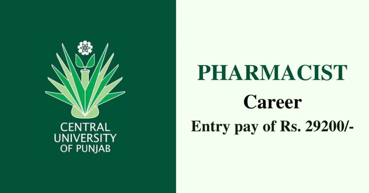 Career for Pharmacist at Central University of Punjab