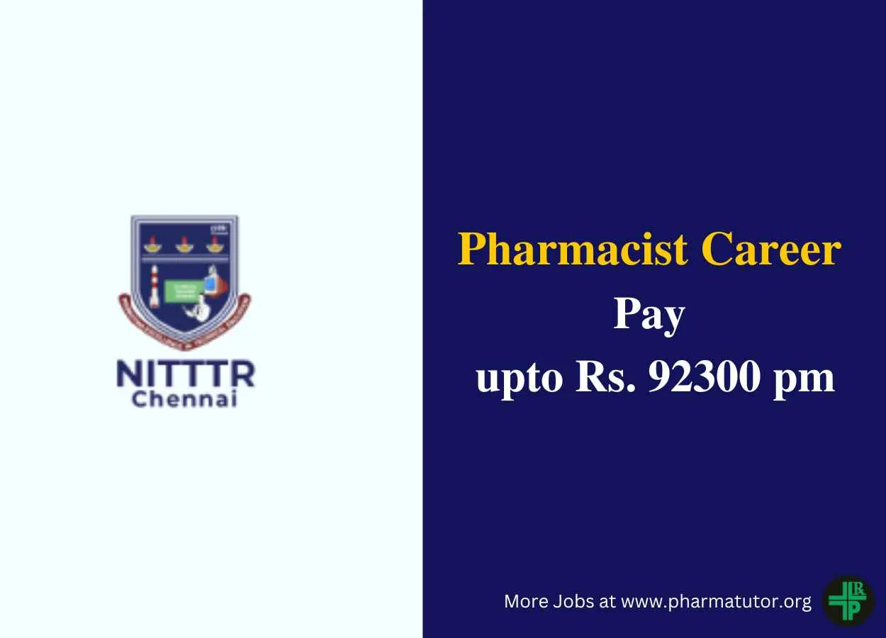Career for Pharmacist at NITTTR