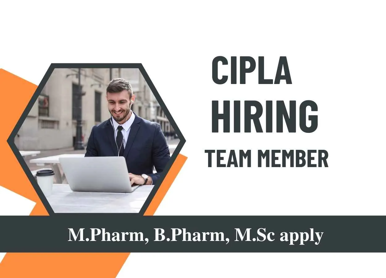 Cipla looking for Team Member in IPD Department