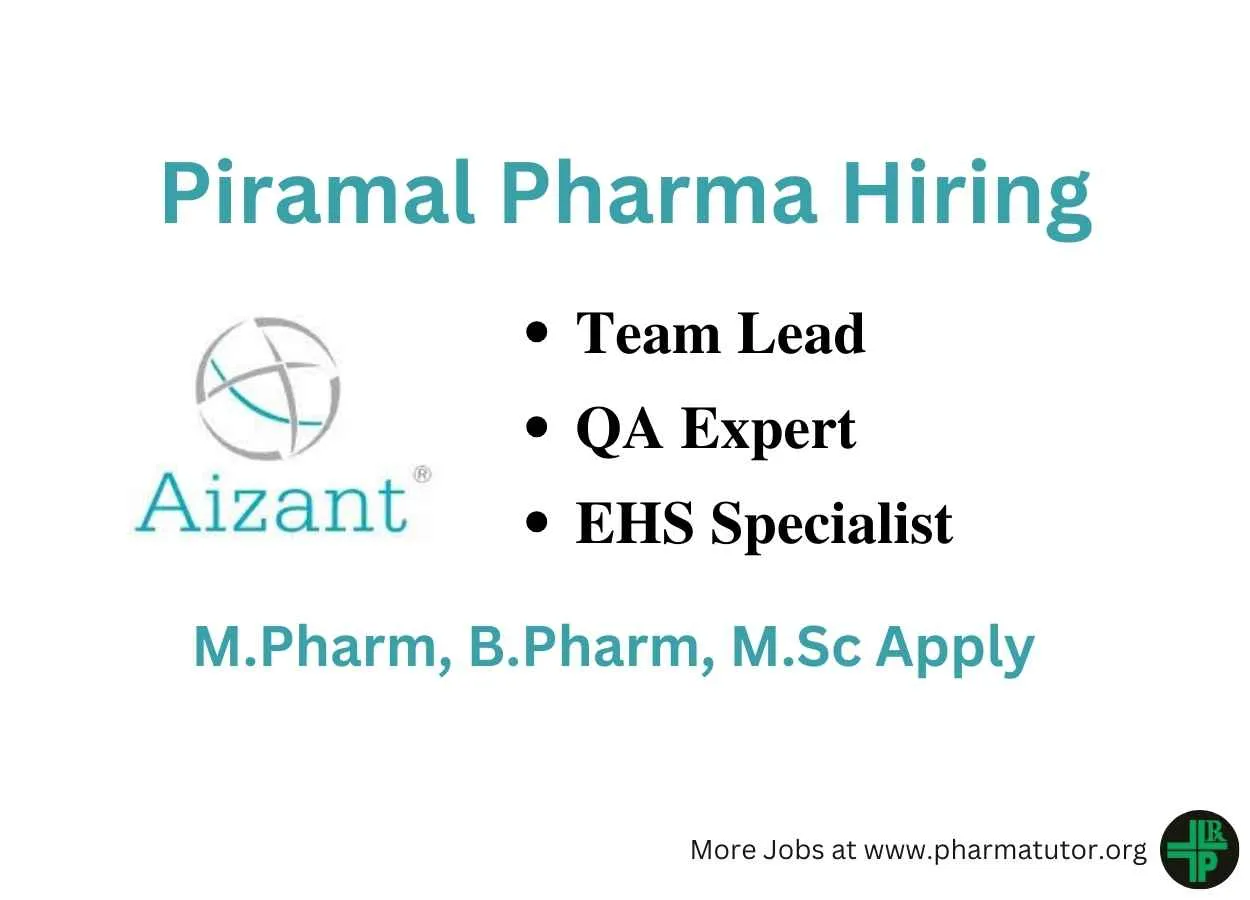 Hiring Team Lead, QA Expert, EHS Specialist at Aizant