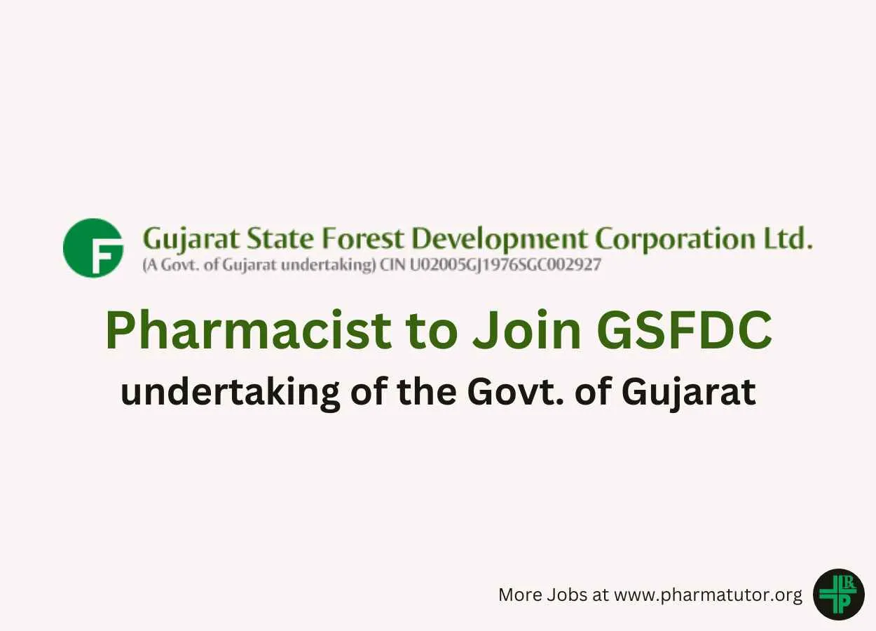 Opportunity for Pharmacist to Join GSFDC