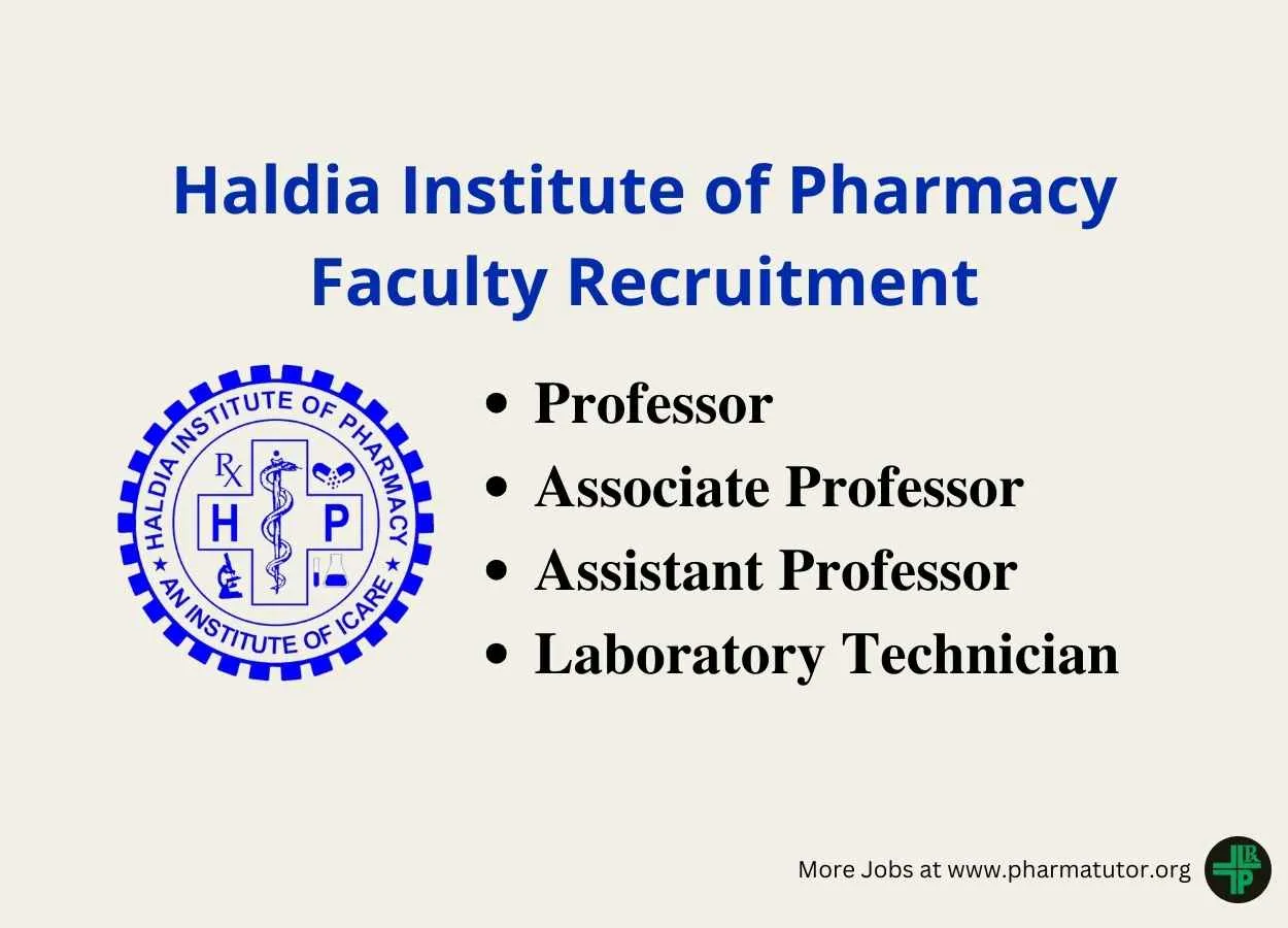 Job for Professor, Associate Professor, Assistant Professor, Laboratory Technician at Haldia Institute of Pharmacy