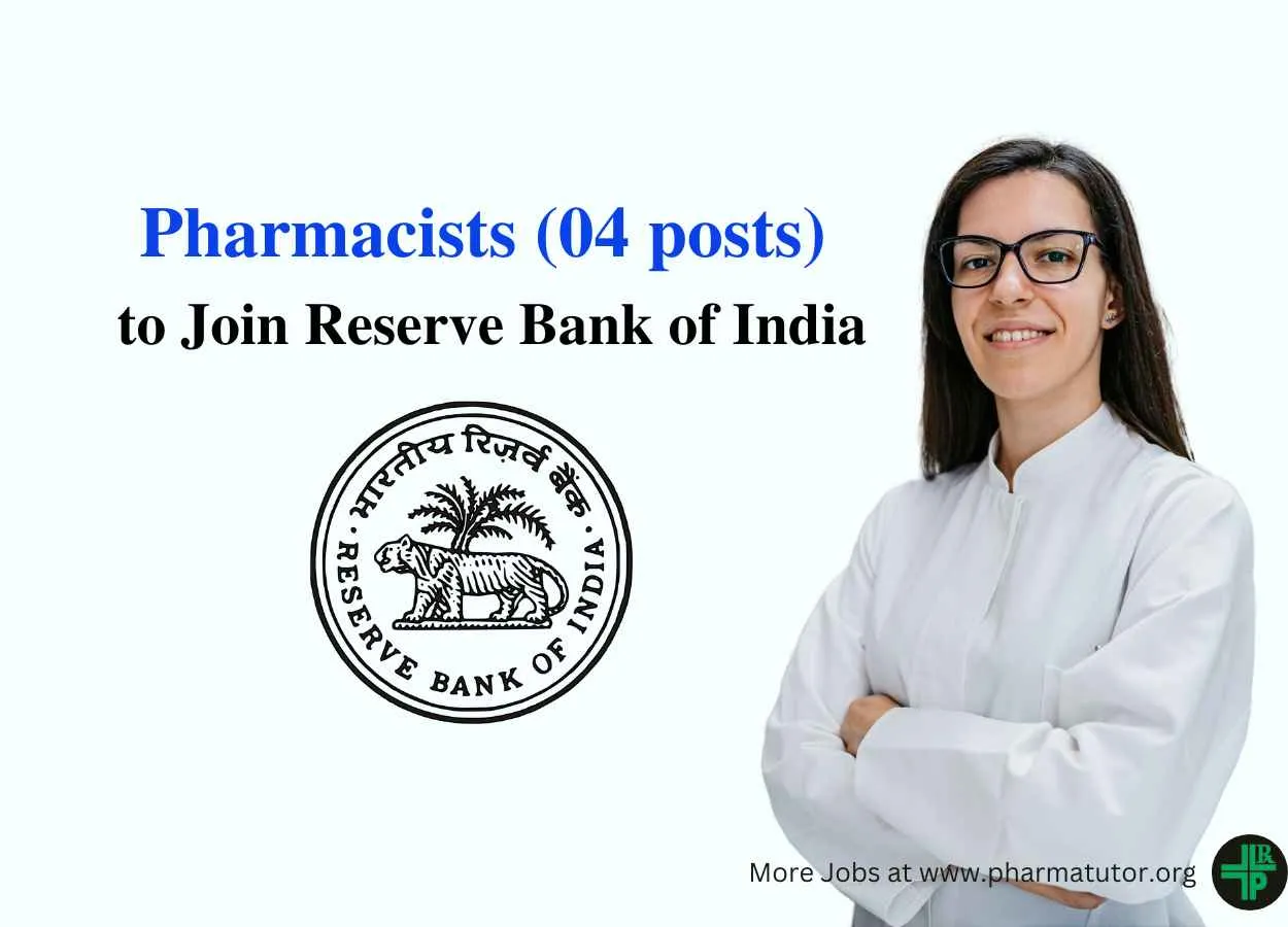 Opportunity for Pharmacists to Join Reserve Bank of India